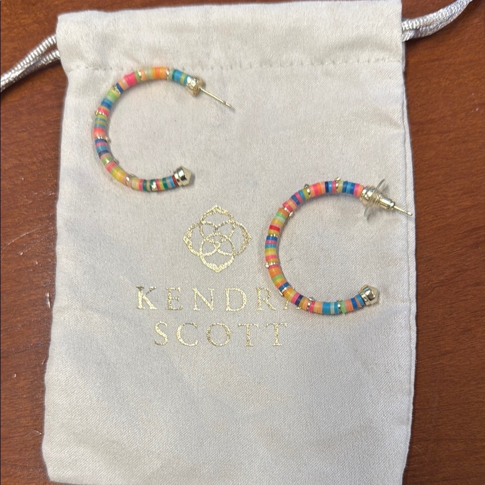 Kendra Scott Pastel Beaded Hoop Earrings Jewelry